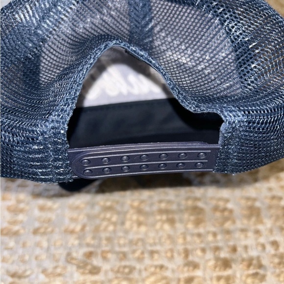 Port Authority Blue and White Snapback Hat with Classic Trim - Picture 3 of 7